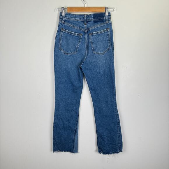 Abercrombie & Fitch The Kick Flare Ultra High Rise Jeans Size 25 0L Two Tone - Picture 6 of 11